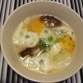 クレイプメートル's cooksnap of when they made ハロウィンに　お化けワンタンスープ.