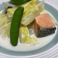 クックQGOUAQ☆'s cooksnap of when they made 水をほどんど使わない鮭と白菜のクリーム煮.