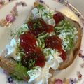 yu🐓's cooksnap of when they made クリスマスカラーホイップトースト♪.