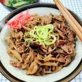 在宅勤務のおじさん's cooksnap of when they made つゆだく旨うま♡牛肉ときのこごぼうの牛丼.