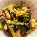 のぶ代's cooksnap of when they made ガッツリ！豚肉と小松菜のオイマヨ炒め.