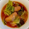 にこちゃんち's cooksnap of when they made キャベツとウインナーのトマトスープ.