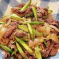 あーこ姐's cooksnap of when they made 【楽めし】牛肉とアスパラの生姜醤油炒め.