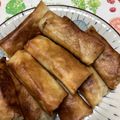 おはなすき's cooksnap of when they made 筍・海老・豚挽肉の春巻き.