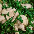 4453さん's cooksnap of when they made 鶏むね肉と菜の花のガーリックバター醤油.