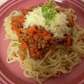 チェリチョコ's cooksnap of when they made 大豆ミートでトマトソースのパスタ.