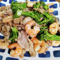 ウサミカ's cooksnap of when they made 豚こまとむきえびのオイスターソース炒め.