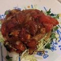 しらたまこむぎ's cooksnap of when they made トマトの酸味が美味しい！豚肉の生姜焼き.