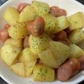 ＭＩ−ＳＡＮ's cooksnap of when they made 新じゃがとウインナーの照り②炒め♡.