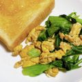 柊＿＿'s cooksnap of when they made ♪レタス外葉の卵とじ♪.