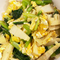 yuricka's cooksnap of when they made 小松菜とタケノコの卵炒め.