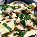 まめりん♪♪'s cooksnap of when they made 豚バラにらの旨辛豆腐チャンプルー.