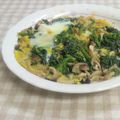 umemodoki's cooksnap of when they made 春菊しめじの卵とじ♪簡単向田邦子の手料理.