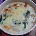 もかもかと's cooksnap of when they made 鶏肉とほうれん草のとろ〜り簡単グラタン.