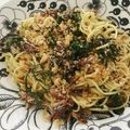 yokoyoko76's cooksnap of when they made 鰯のパレルモ風スパゲッティ.