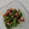 saotty's cooksnap of when they made スナップエンドウとウインナーの炒め物♪.