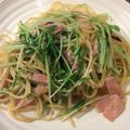 ベティ３'s cooksnap of when they made 水菜とベーコンのヘルシー和風パスタ.