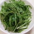ごじひめ's cooksnap of when they made 白だし×ごま油ドレッシング♡水菜サラダ.
