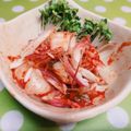 みっくママ's cooksnap of when they made 本技おいしいキムチと茗荷のナムル.