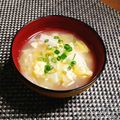 もふもふクロさん's cooksnap of when they made ふんわり卵とキャベツの味噌汁.