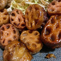 motchママ's cooksnap of when they made 豚こま肉で蓮根のはさみ焼き♩.