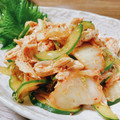 あっちゃんキッチン♪'s cooksnap of when they made 簡単ヘルシー☆鶏ササミと胡瓜のキムチ和え.