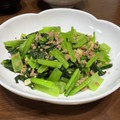 かのと's cooksnap of when they made 小松菜とひき肉の炒め物.