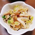 あきもみじ's cooksnap of when they made ＊長葱とタップリきのこのバター醤油＊.