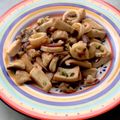 Moggieneko's cooksnap of when they made イカとキノコのにんにくレモンバター炒め.