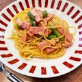 エル♀'s cooksnap of when they made 簡単!!アスパラとベーコンの和風パスタ♬.
