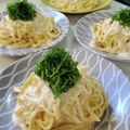 ｸﾏﾘｴ's cooksnap of when they made うまうま濃厚、めんたいクリームパスタ。.