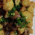 ごんべい君's cooksnap of when they made 鶏レバーとじゃがいものカレー炒め.