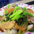 クックQM7AMR☆'s cooksnap of when they made アスパラ菜と鶏モモのごちそう炒め.
