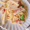 みふぃw's cooksnap of when they made 筍とベーコンのペペロンチーノ.