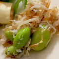 MULA's cooksnap of when they made 枝豆としらすのおかか和え 幼児食に。.
