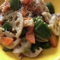 げんき1115's cooksnap of when they made レンコンとピーマンの変わりきんぴら.