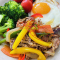 クックN451DG☆'s cooksnap of when they made 野菜たっぷり★牛肉のプルコギ風炒め.