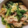 ゆきらっくま's cooksnap of when they made 菜の花と豚肉の卵炒め.