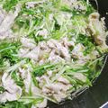 往きつ戻りつ's cooksnap of when they made 疲れた体に☆「豚肉と水菜のハリハリ鍋」.