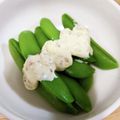 もにゃっこ's cooksnap of when they made スナップエンドウのからしマヨネーズ和え.