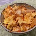 息子のために作る！'s cooksnap of when they made 簡単料理☆卵とキムチのレンジだけのおかず.