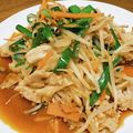 vabochan's cooksnap of when they made レンジでおかず＊豚肉と韮もやしのピリ辛.