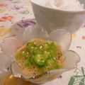 rie-tin's cooksnap of when they made 我が家のおくら♡卵入りおひたし！？.