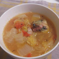 メイプル⌘'s cooksnap of when they made さば缶と白菜のミソスープ.
