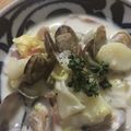 mantacarp's cooksnap of when they made 時短で白菜のクラムチャウダー.