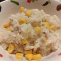 mokomokon's cooksnap of when they made ♪ツナとコーンの簡単炊き込みご飯♪.