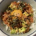 cco83901's cooksnap of when they made ねぎとろとアボカドのユッケ丼♩.