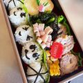 ノンタンタン。。's cooksnap of when they made 息子の弁当！ハムのお花で華やかに♡.