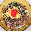 Coちむ's cooksnap of when they made 鶏そぼろ丼☆炒り卵の2色丼☆親子丼☆簡単.