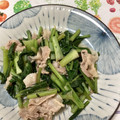 おはなすき's cooksnap of when they made 超簡単 カブの葉と豚肉の生姜炒め.